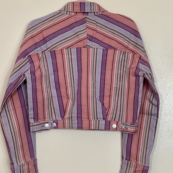 Ella Moss Dolman Bomber Jacket Rainbow Stripe - Picture 7 of 8